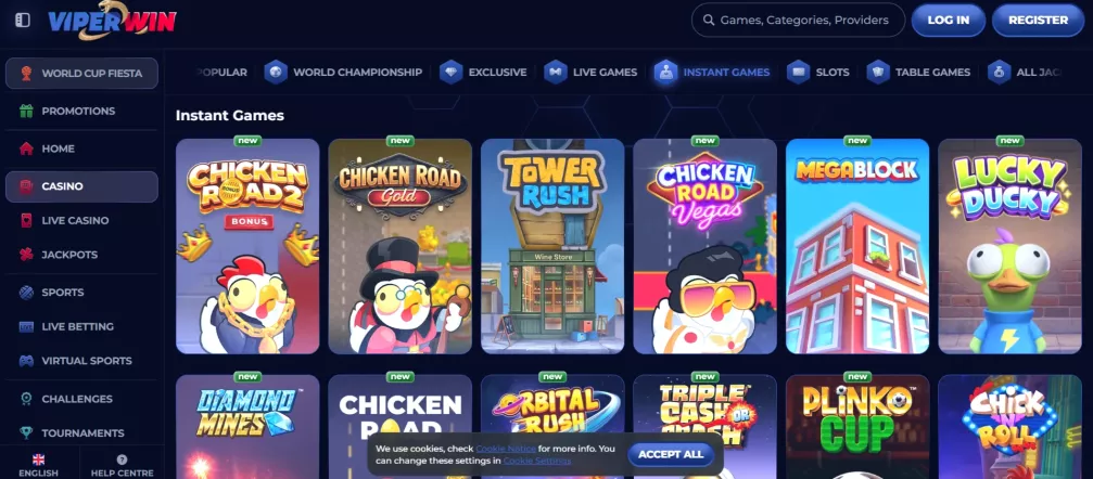 Viperwin Casino Bonus 500 Euro und 200 Freispiele